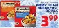 Bravo Supermarkets Jimmy dean breakfast bowls offer