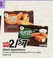Giant Food Giant appetizers offer