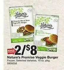 Giant Food Nature's promise veggie burger offer