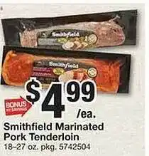 Giant Food Smithfield marinated pork tenderloin offer