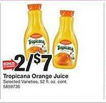 Giant Food Tropicana orange juice offer