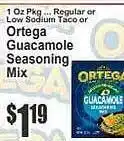 Food Universe Ortega guacamole seasoning mix offer