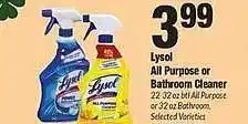 Lysol all purpose or bathroom cleaner