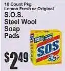 Food Universe S.o.s. steel wool soap pads offer