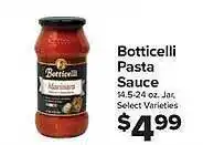 Foodtown supermarkets Botticelli pasta sauce offer