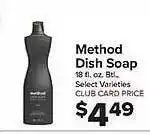 Foodtown supermarkets Method dish soap offer