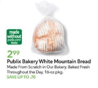 Publix Publix Bakery White Mountain Bread offer