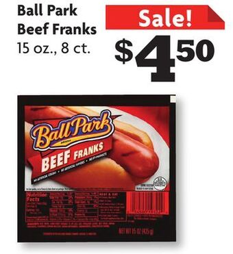 Family Dollar Ball park beef franks offer