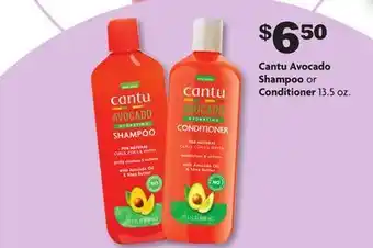 Family Dollar Cantu avocado shampoo or conditioner offer