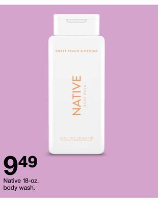 Target Native 18-oz. body wash offer