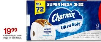 Target Charmin 12-pk. super mega roll bath tissue offer