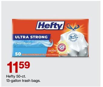 Target Hefty 50-ct. 13-gallon trash bags offer