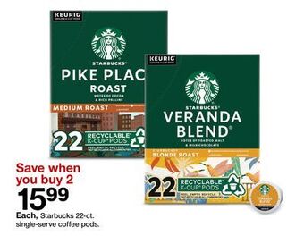 Target Starbucks 22-ct. single-serve coffee pods offer