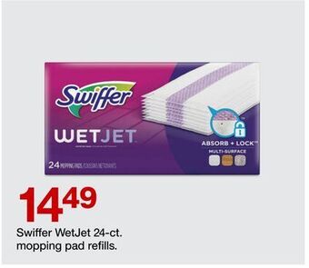 Target Swiffer wetjet 24-ct. mopping pad refills offer