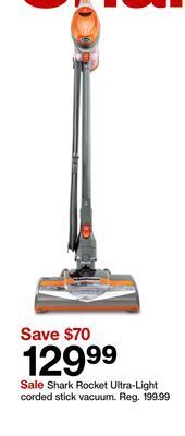 Target Shark rocket ultra-light corded stick vacuum offer