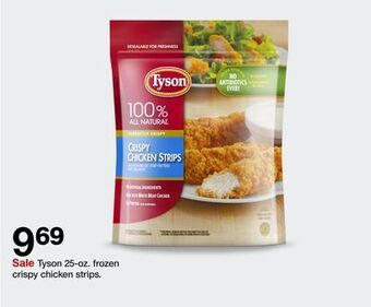 Target Tyson 25-oz. frozen crispy chicken strips. offer