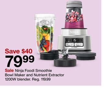 Target Ninja foodi smoothie bowl maker and nutrient extractor 1200w blender offer