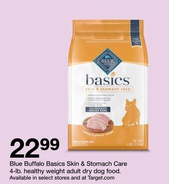 Target Blue buffalo basics skin & stomach care 4-lb. healthy weight adult dry dog food offer