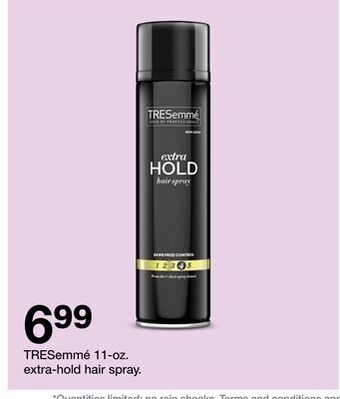 Target Tresemmé 11-oz. extra-hold hair spray offer