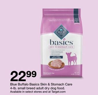 Target Blue buffalo basics skin & stomach care 4-lb. small breed adult dry dog food offer