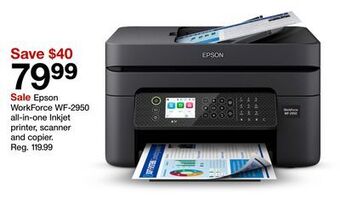 Target Epson workforce wf-2950 all-in-one inkjet printer, scanner and copier offer