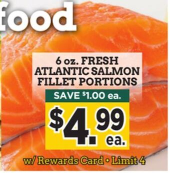 Dearborn Market Fresh atlantic salmon fillet portions offer
