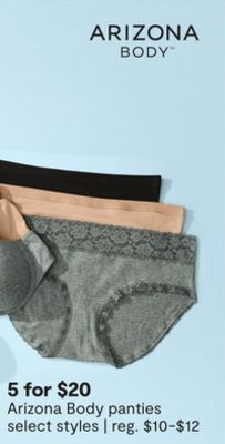 JC Penney Arizona body panties offer