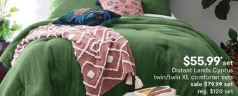 JC Penney Distant lands cyprus twin/twin xl comforter sets offer