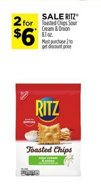 Dollar General Ritz® toasted chips sour cream & onion offer