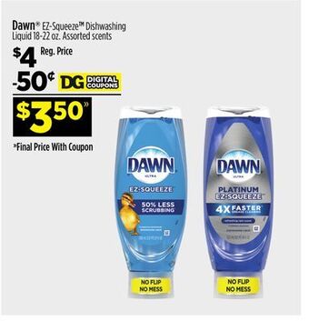 Dollar General Dawn® ez-squeeze™ dishwashing liquid offer