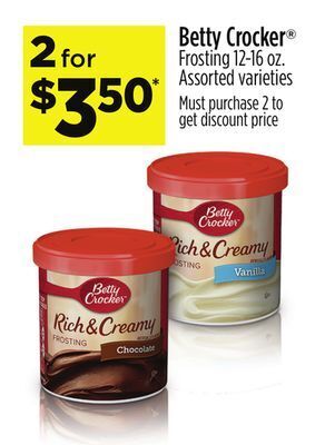 Dollar General Betty crocker® frosting offer