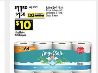 Dollar General Angel soft® bath tissue offer