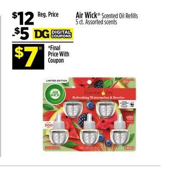 Dollar General Air wick® scented oil refills offer