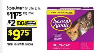 Dollar General Scoop away® cat litter offer