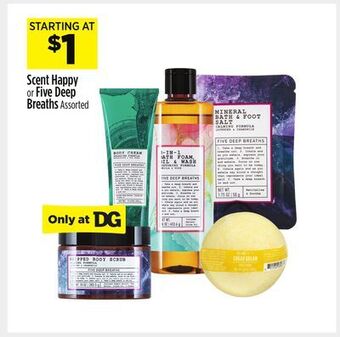 Dollar General Scent happy or five deep breaths offer