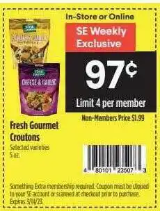 Nob Hill Fresh gourmet croutons offer