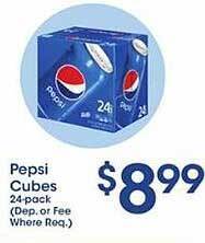 Price Rite Pepsi cubes offer