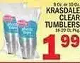 Ctown Krasdale clear tumblers offer