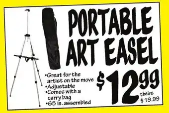 Ollie's Portable art easel offer