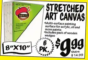 Ollie's Mike's stretched art canvas offer