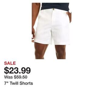 Belk 7" twill shorts offer