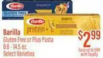 Barilla gluten free or plus pasta