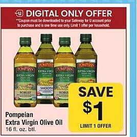 Safeway Pompeian extra virgin olive oil offer