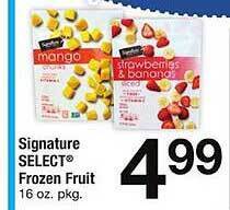 Safeway Signature select frozen fruit offer