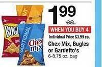 Safeway Chex mix, bugles or gardetto's offer
