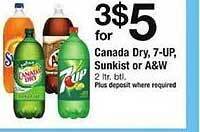 Safeway Canada dry, 7up, sunkist or a&w offer