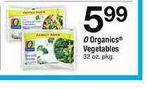 Safeway O organics vegetables offer