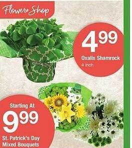 Safeway St. patrick's day mixed bouquets offer