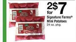 Safeway Signature farms mini potatoes offer