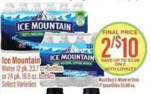 Chief Supermarket Ice mountain water offer